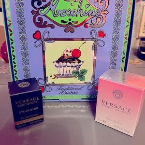 Versace bright crystal Blue Dylan Moschino toujours glamour perfume lots